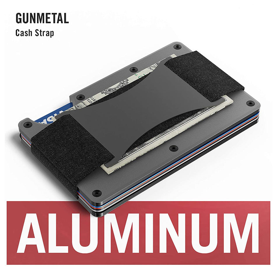 Gunmetal Aluminum RFID-Blocking Wallet